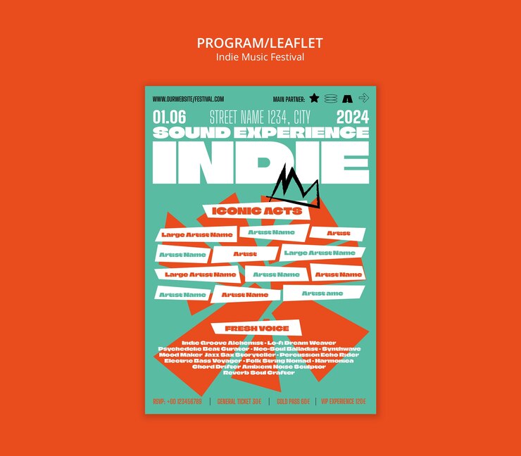 PSD gratuito disegno del modello di poster di musica