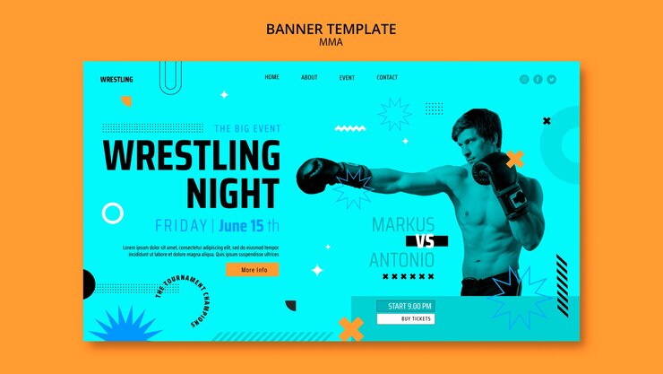 PSD gratuito disegno del modello mma