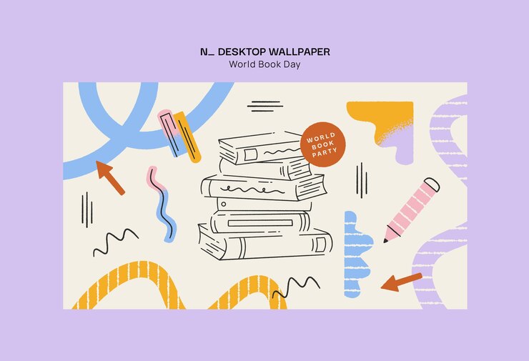 PSD gratuito disegno del modello per la giornata mondiale del libro