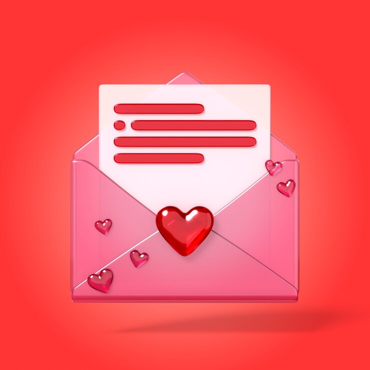 PSD gratuito disegno dell'icona del giorno di san valentino di cristallo