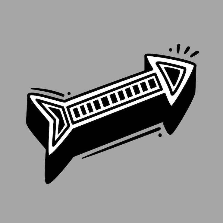 PSD gratuito disegno della freccia disegnata a mano