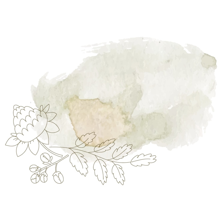 PSD gratuito disegno di cornice floreale ad acquerello