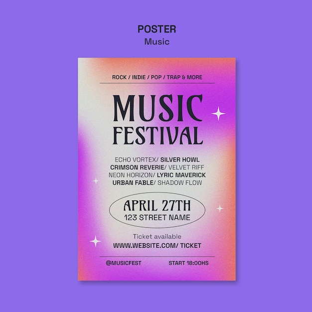 Disegno di modelli di poster musicali