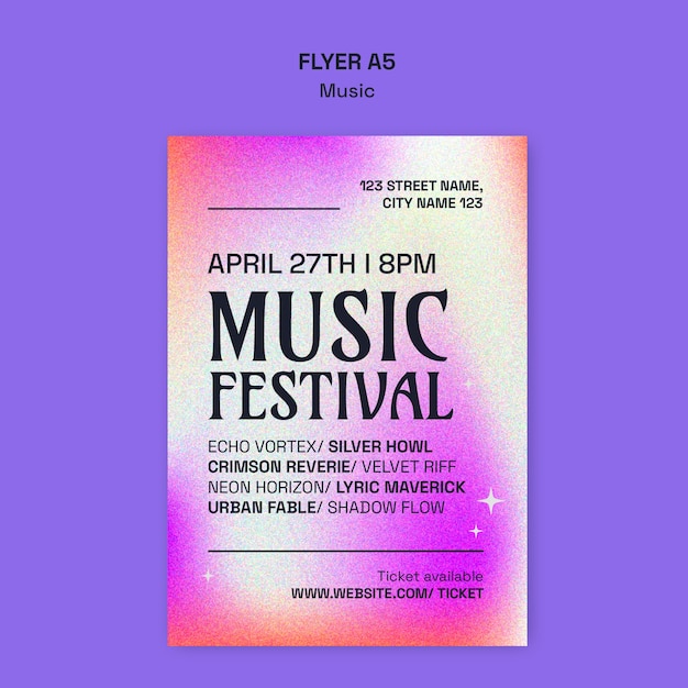Disegno di modelli di poster musicali