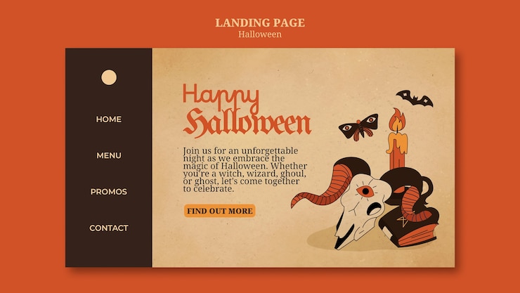 PSD gratuito disegno di modello di halloween