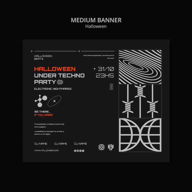 PSD gratuito disegno di modello di halloween