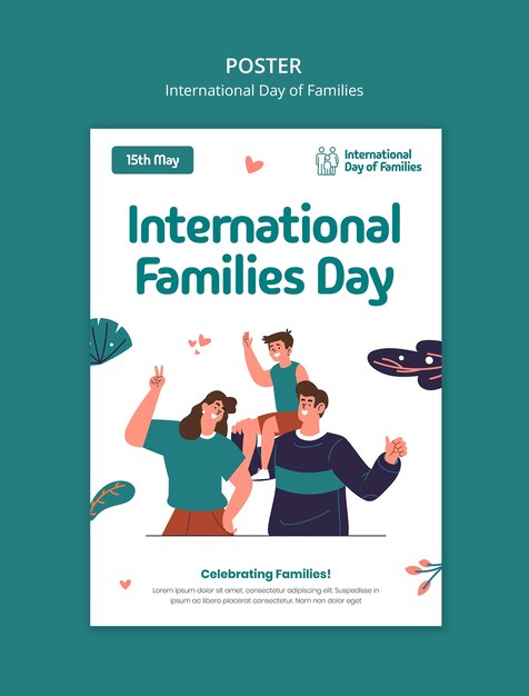 Disegno di modello per la Giornata Internazionale delle Famiglie