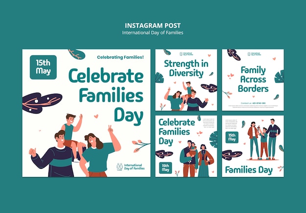 Disegno di modello per la Giornata Internazionale delle Famiglie