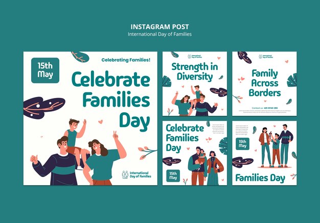 Disegno di modello per la Giornata Internazionale delle Famiglie