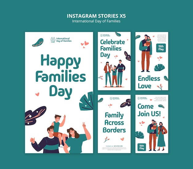 Disegno di modello per la Giornata Internazionale delle Famiglie