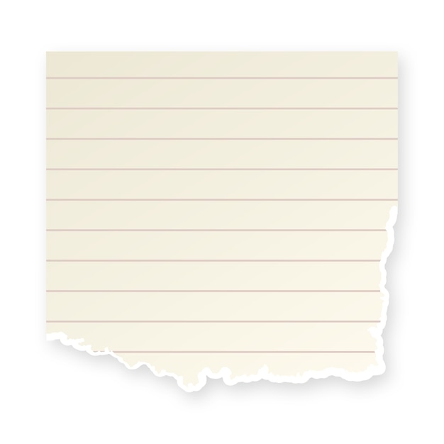 Disegno realistico delle strappi di carta