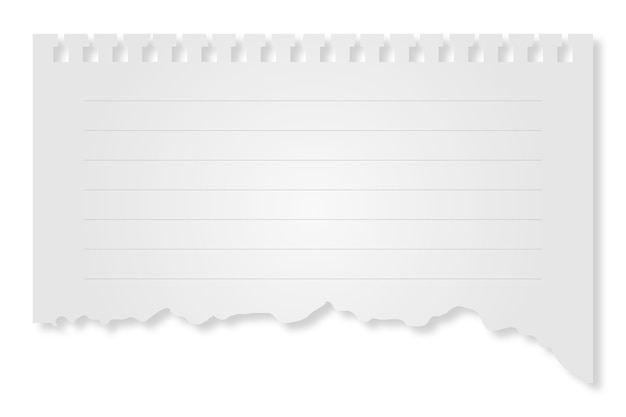 Disegno realistico delle strappi di carta