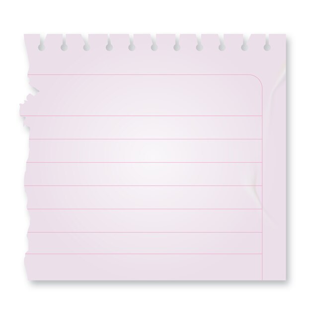 Disegno realistico delle strappi di carta