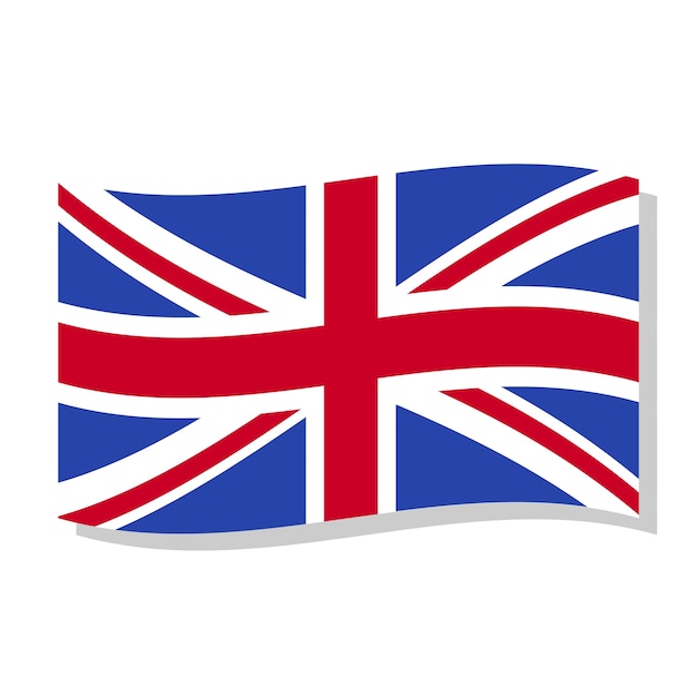 Diseño aislado de la bandera del Reino Unido