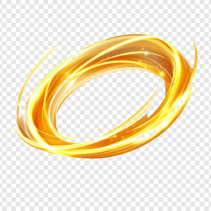 PSD gratuito diseño de anillo de luz giratorio de oro