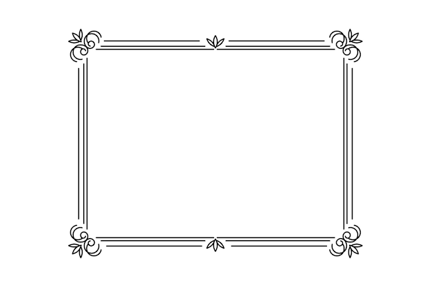 Diseño artístico de la línea de marco negro