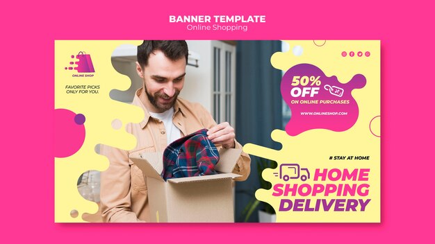 Diseño de banner de compras en línea