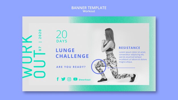 Diseño de banner de desafío de estocada
