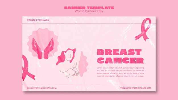 Diseño de banner del día mundial del cáncer