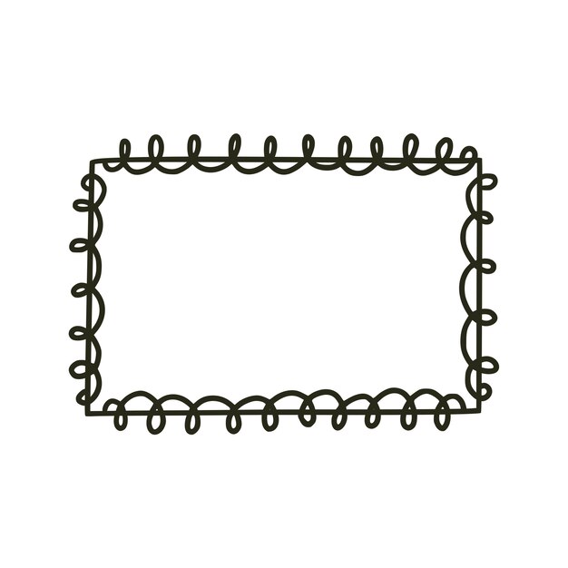Diseño de borde dibujado a mano