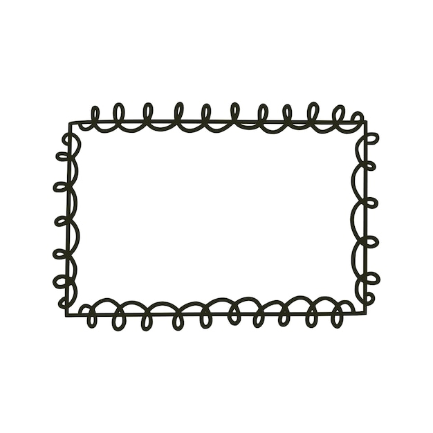 Diseño de borde dibujado a mano