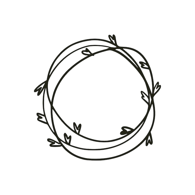 Diseño de borde dibujado a mano