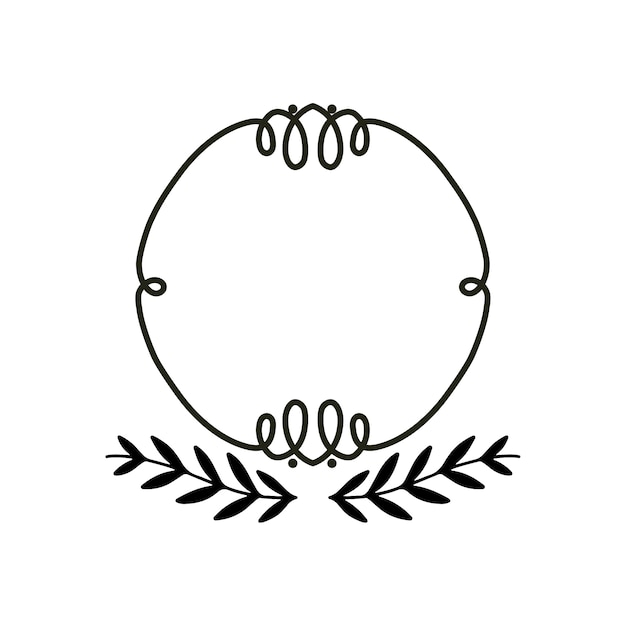 Diseño de borde dibujado a mano