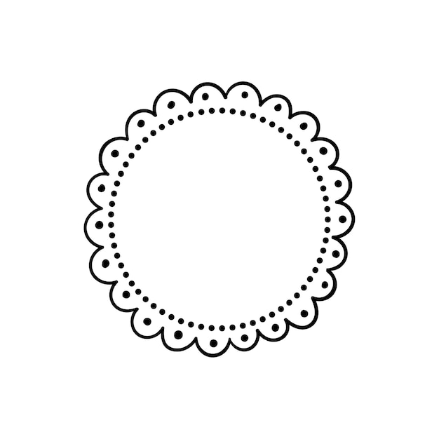 Diseño de borde dibujado a mano