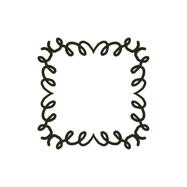 Diseño de borde dibujado a mano