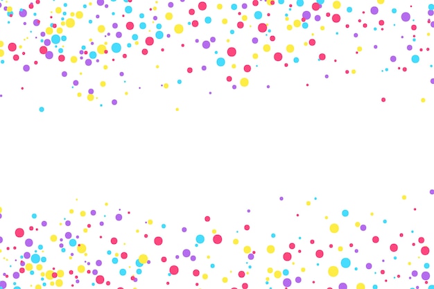 Diseño de bordes de confeti