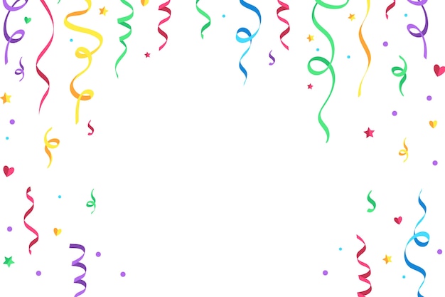 Diseño de bordes de confeti