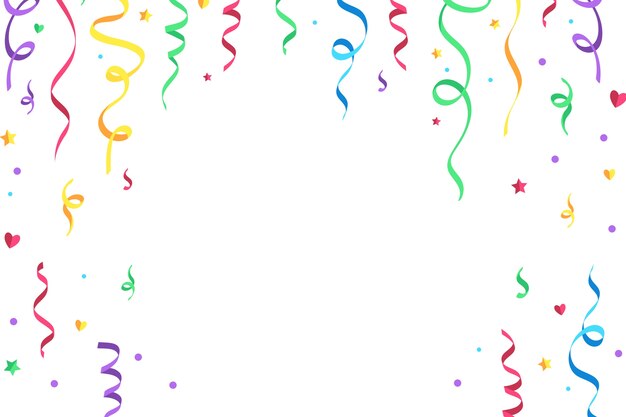 Diseño de bordes de confeti