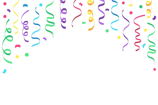 Diseño de bordes de confeti