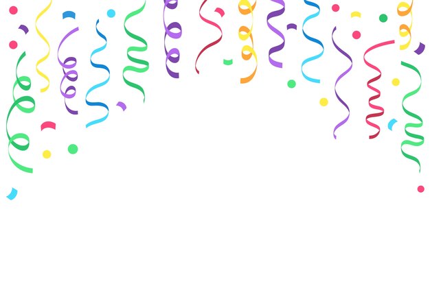 Diseño de bordes de confeti