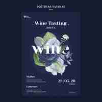 PSD gratuito diseño de cartel cata de vinos