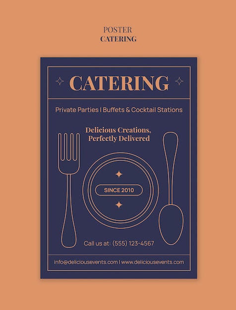 Diseño de carteles de catering