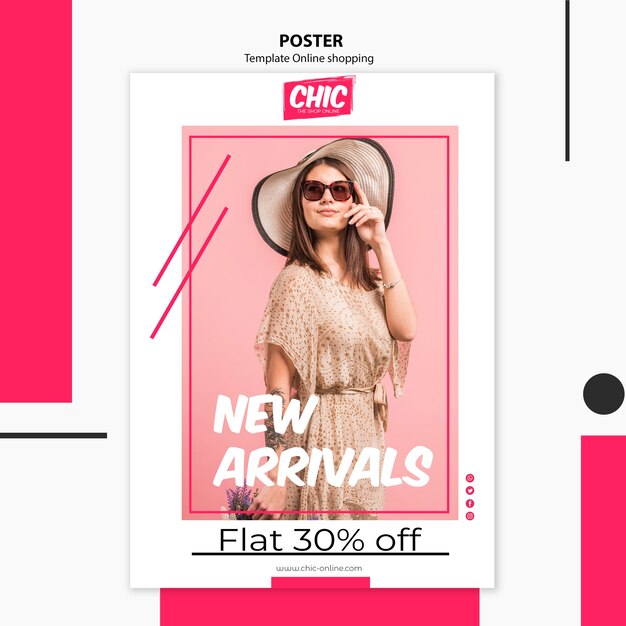 Diseño de carteles de compras en línea
