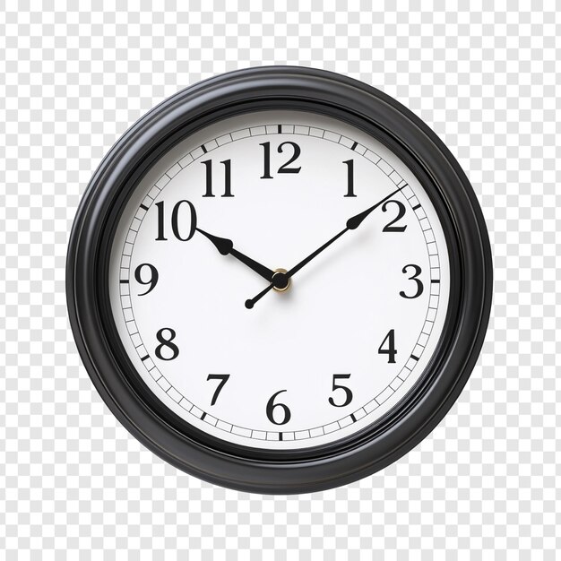 Diseño clásico de reloj de pared negro