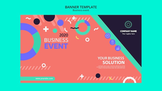Diseño de concepto de evento empresarial para plantilla