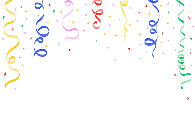 Diseño de confeti colorido de cumpleaños