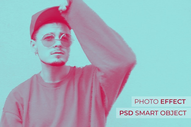 Diseño de efecto de foto de duotono
