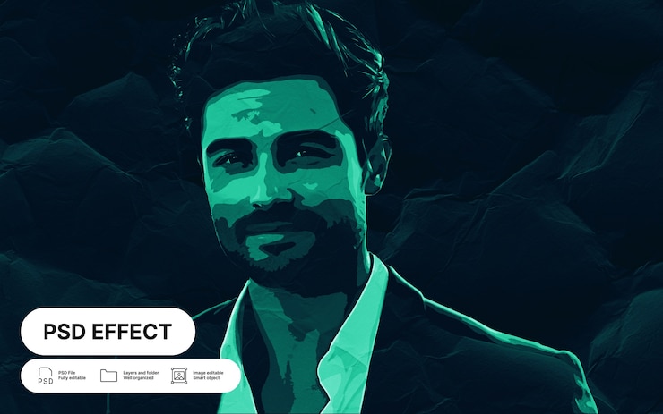 PSD gratuito diseño de efectos fotográficos vectoriales