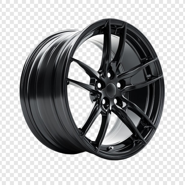 Diseño elegante de ruedas de aleación negra Un aro de automóviles de acabado de alto brillo