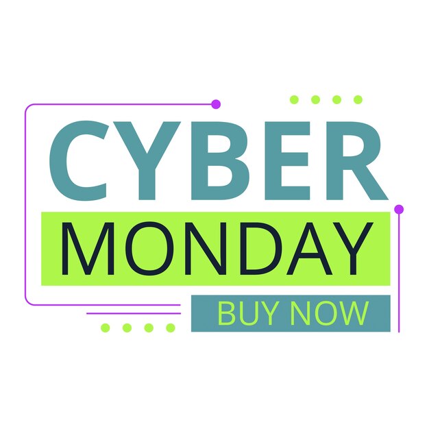 Diseño de etiquetas de ventas de Cyber Monday