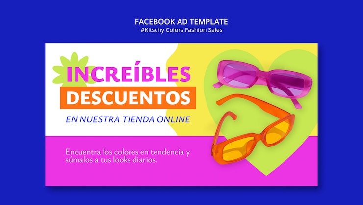 PSD gratuito diseño de exposición de colores kitsch.