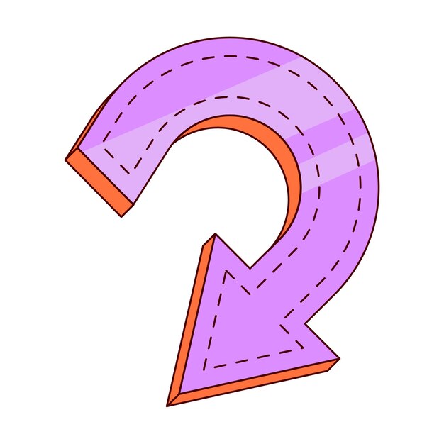 Diseño de flecha de estilo de dibujos animados