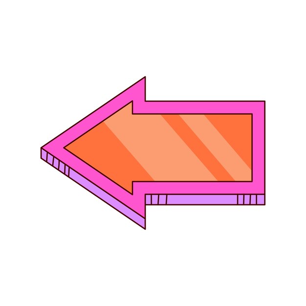 Diseño de flecha de estilo de dibujos animados
