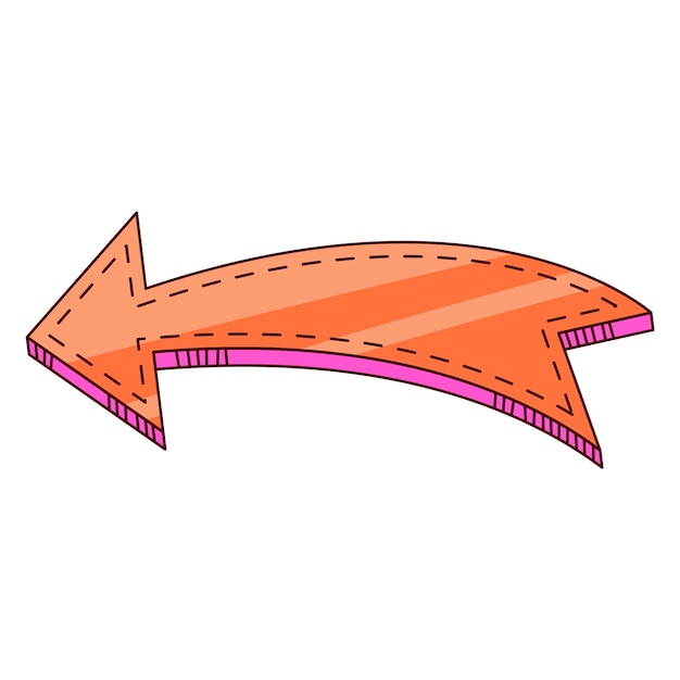 Diseño de flecha de estilo de dibujos animados