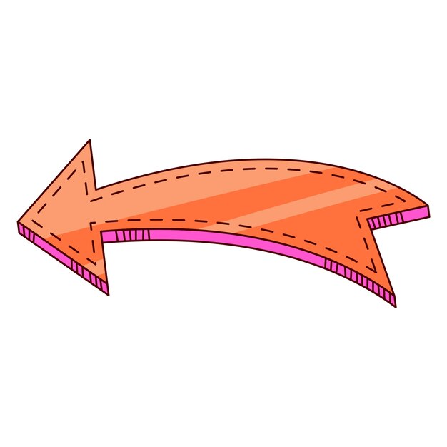 Diseño de flecha de estilo de dibujos animados