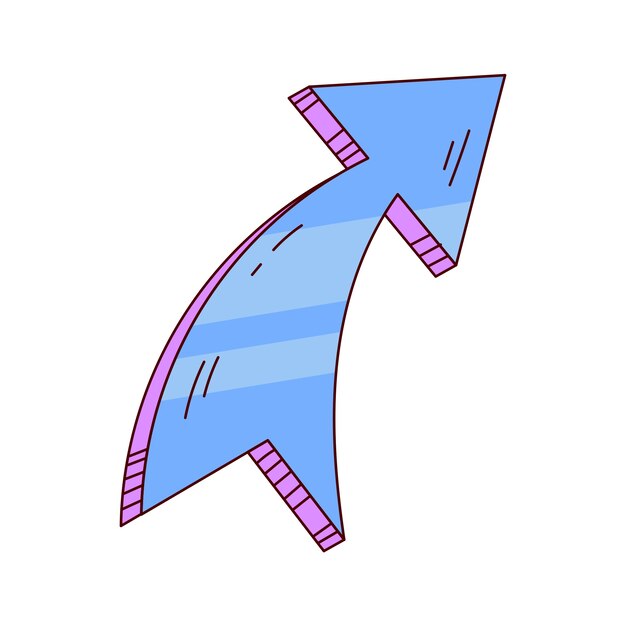 Diseño de flecha de estilo de dibujos animados